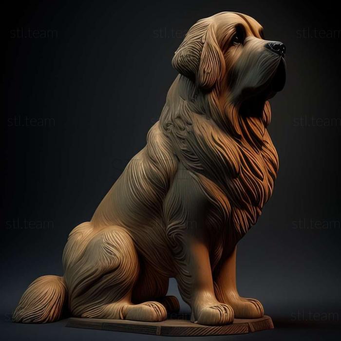 3D model Leonberger dog (STL)